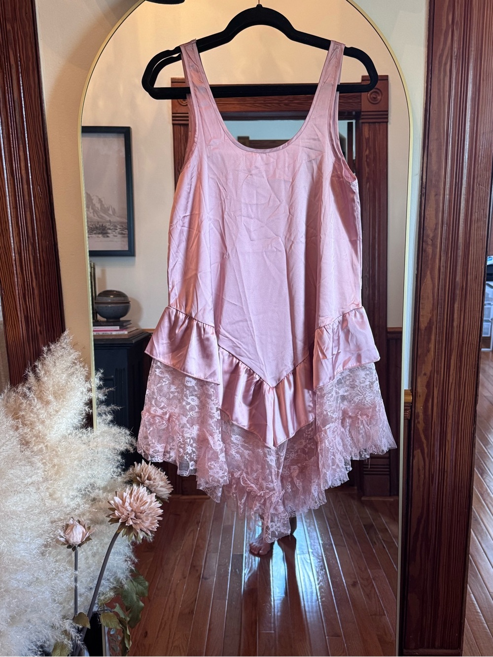 NWOT Lace Hem Mini Dress
